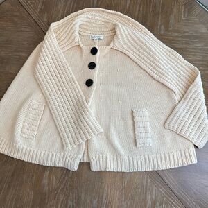 Banana Republic wool Button-Front cape poncho Sweater Cardigan